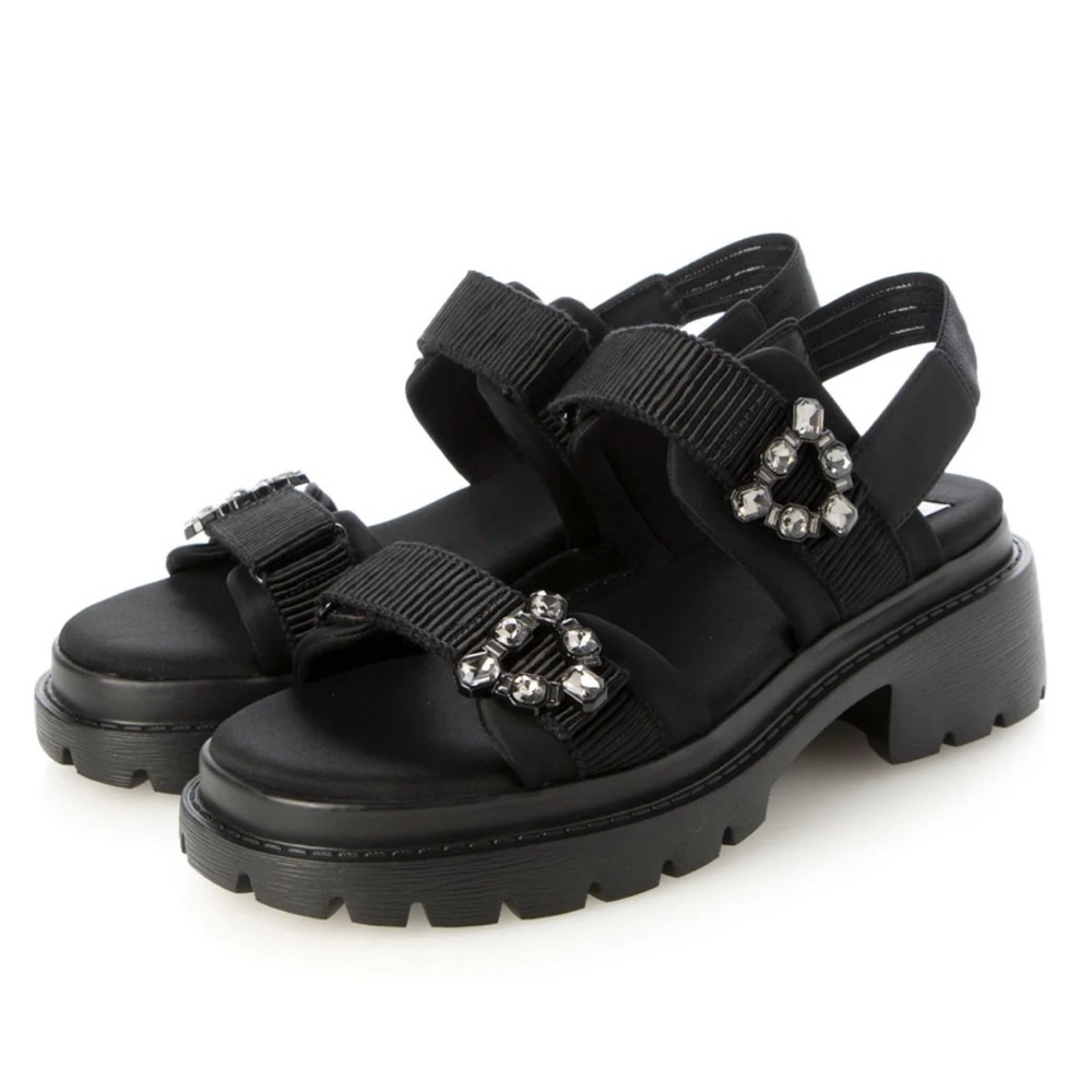 Lanvin Black Embellished Sandals